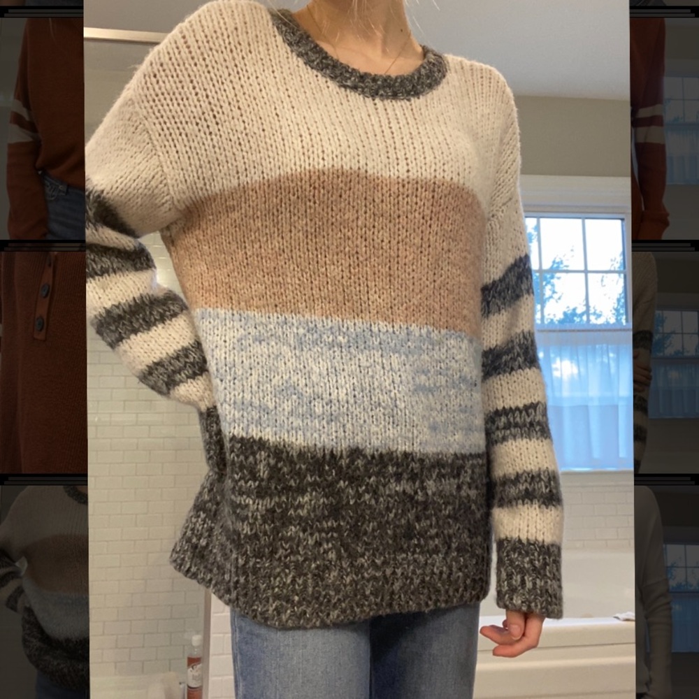 Color block sweater